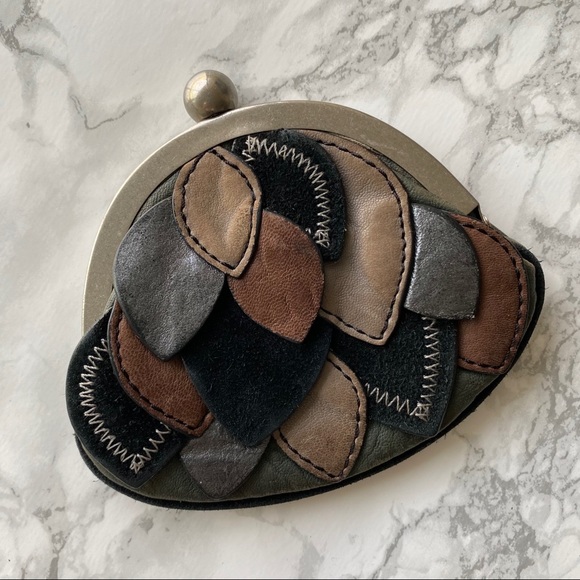 Fossil leather multi bonbon patchwork coin purse